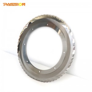 Tungsten carbide milling blades with  teeth for paper processing